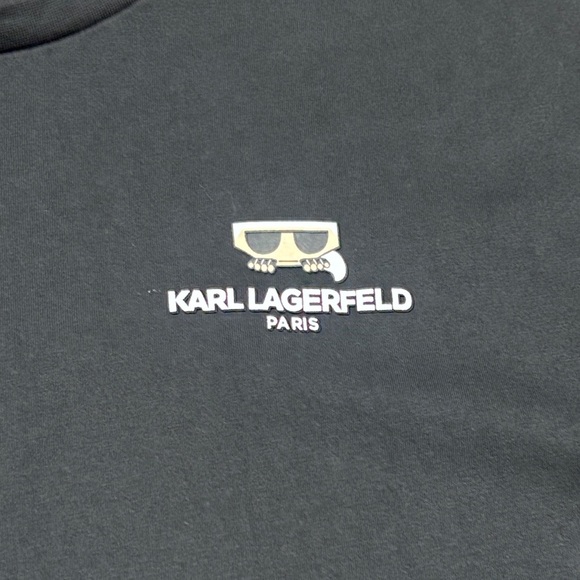 🔥🔥🔥Karl Lagerfeld Black Short Sleeve Tee with Logo Size: XXL🔥🔥🔥 - Picture 3 of 10